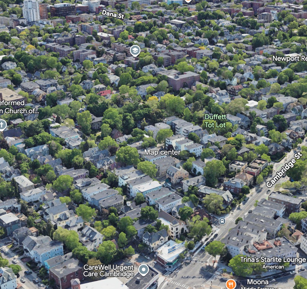 Google 3D photorealistic view centered on the parcel